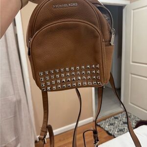 Michael Kors Tan Studded Backpack